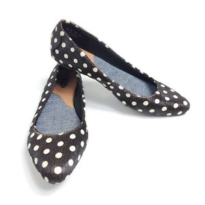 Dr Scholl's Polka Dot Calf Dyed Fur Shoes